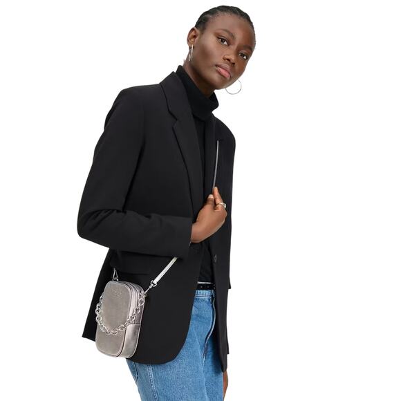 KATE SPADE New York Jolie Metallic Chain Phone Crossbody+Additional Chain Strap - Picture 3 of 16